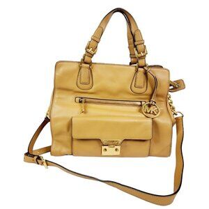 Michael Kors‎ Camel Brown Leather Gold Chain Womens Purse Bag